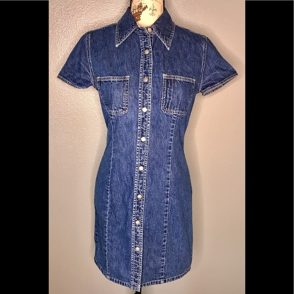 gap blue jean dress